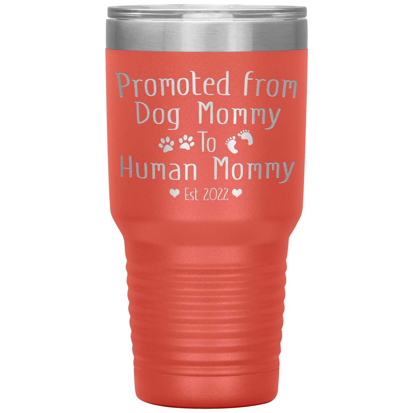 Promoted from Dog to Human Mommy Est 2022 Tumbler