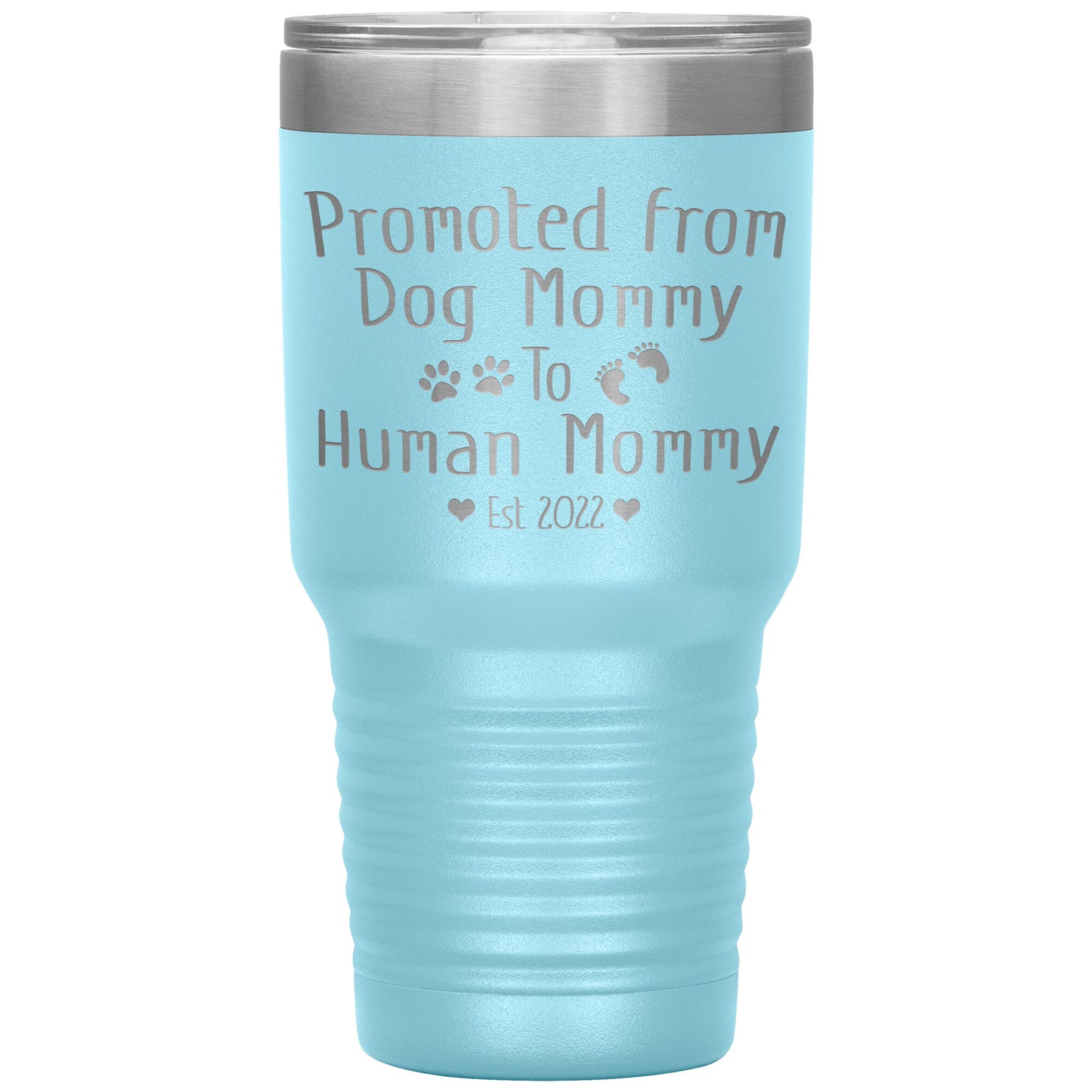 Promoted from Dog to Human Mommy Est 2022 Tumbler