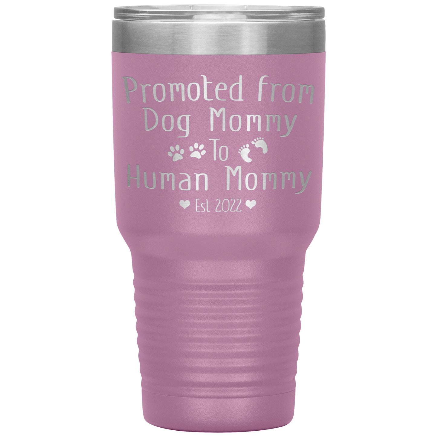 Promoted from Dog to Human Mommy Est 2022 Tumbler