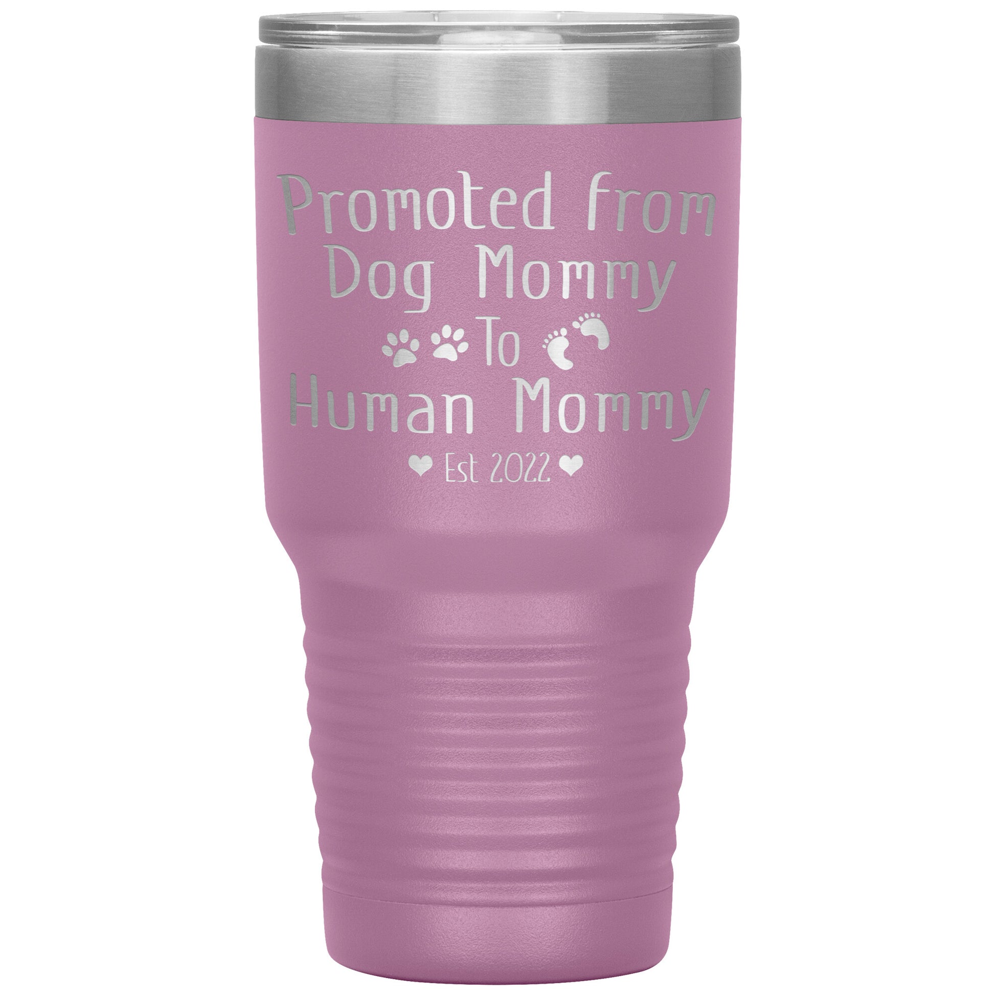 Promoted from Dog to Human Mommy Est 2022 Tumbler