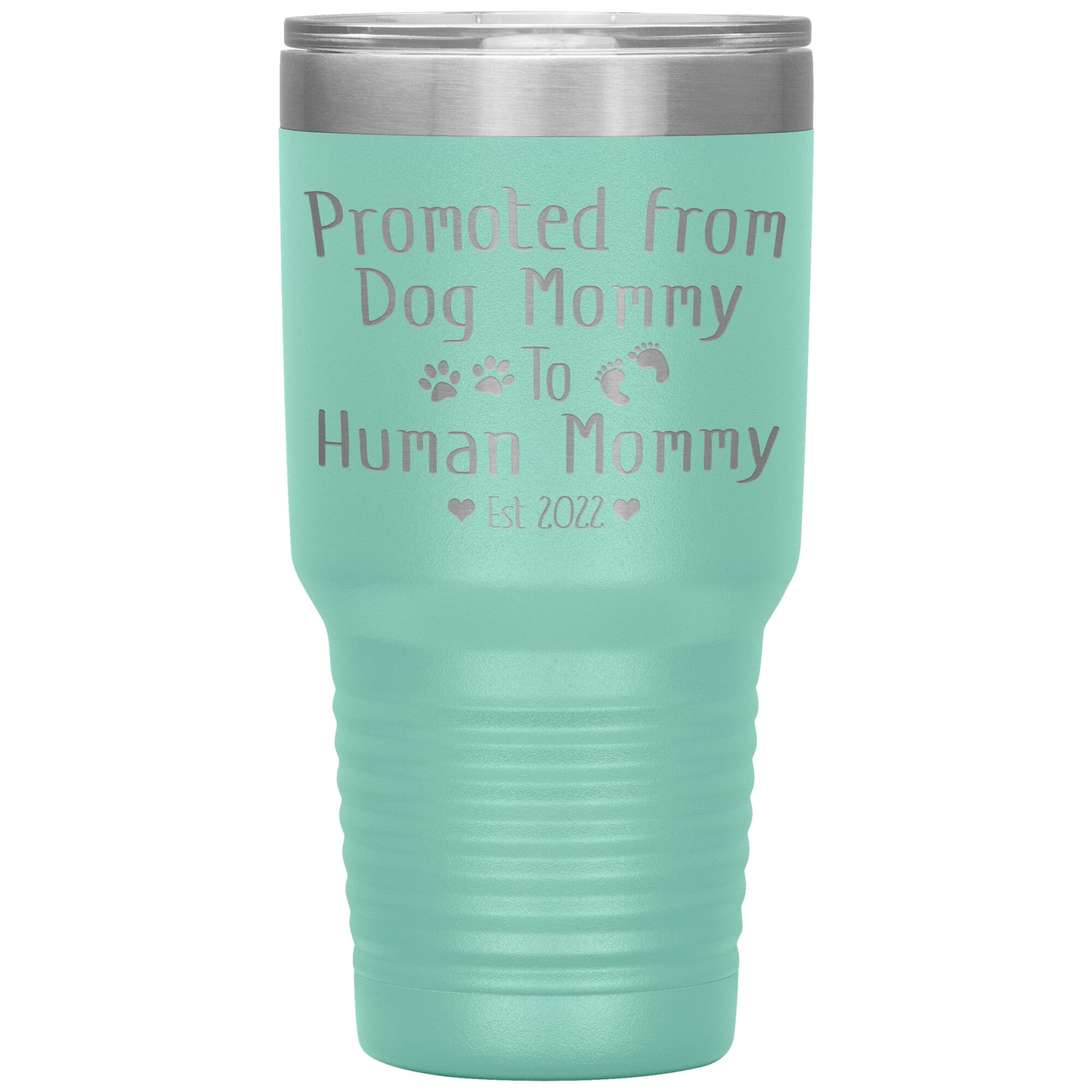 Promoted from Dog to Human Mommy Est 2022 Tumbler