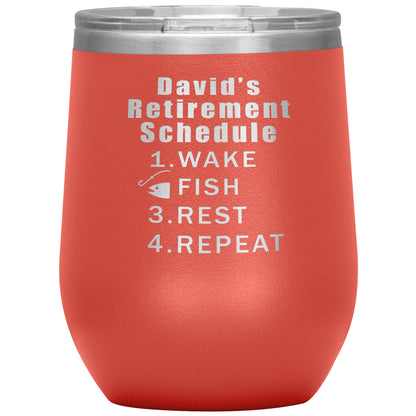 Retirement Schedule Fishing Tumbler