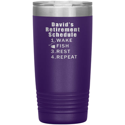 Retirement Schedule Fishing Tumbler