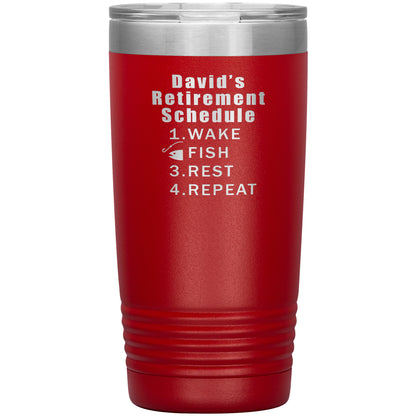 Retirement Schedule Fishing Tumbler
