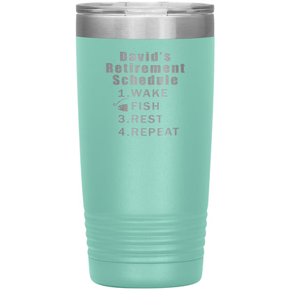 Retirement Schedule Fishing Tumbler