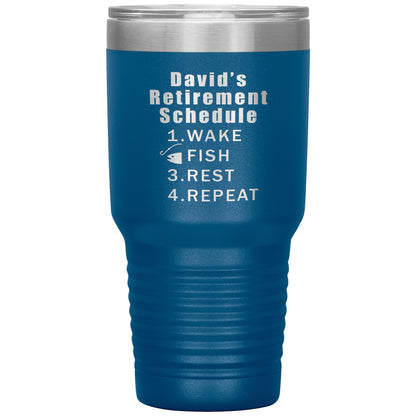 Retirement Schedule Fishing Tumbler