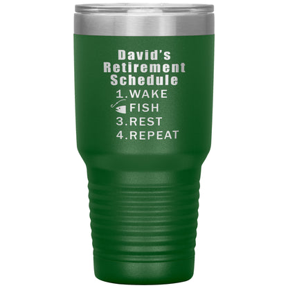 Retirement Schedule Fishing Tumbler