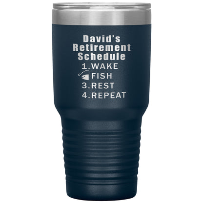 Retirement Schedule Fishing Tumbler