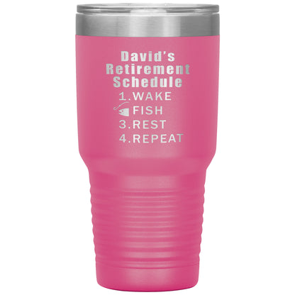 Retirement Schedule Fishing Tumbler
