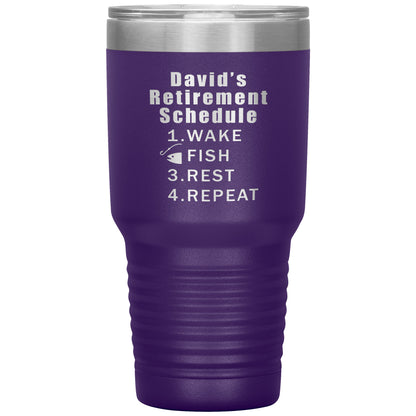Retirement Schedule Fishing Tumbler
