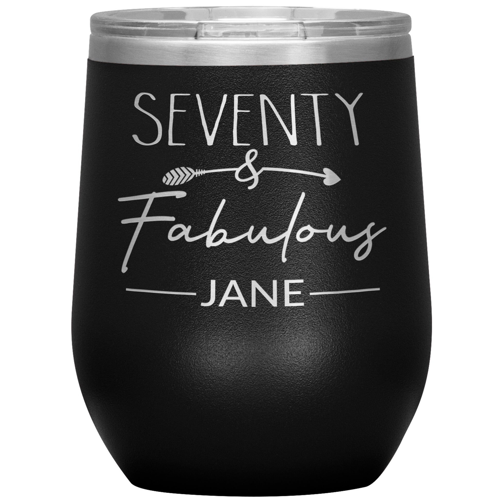Seventy and Fabulous Name Tumbler