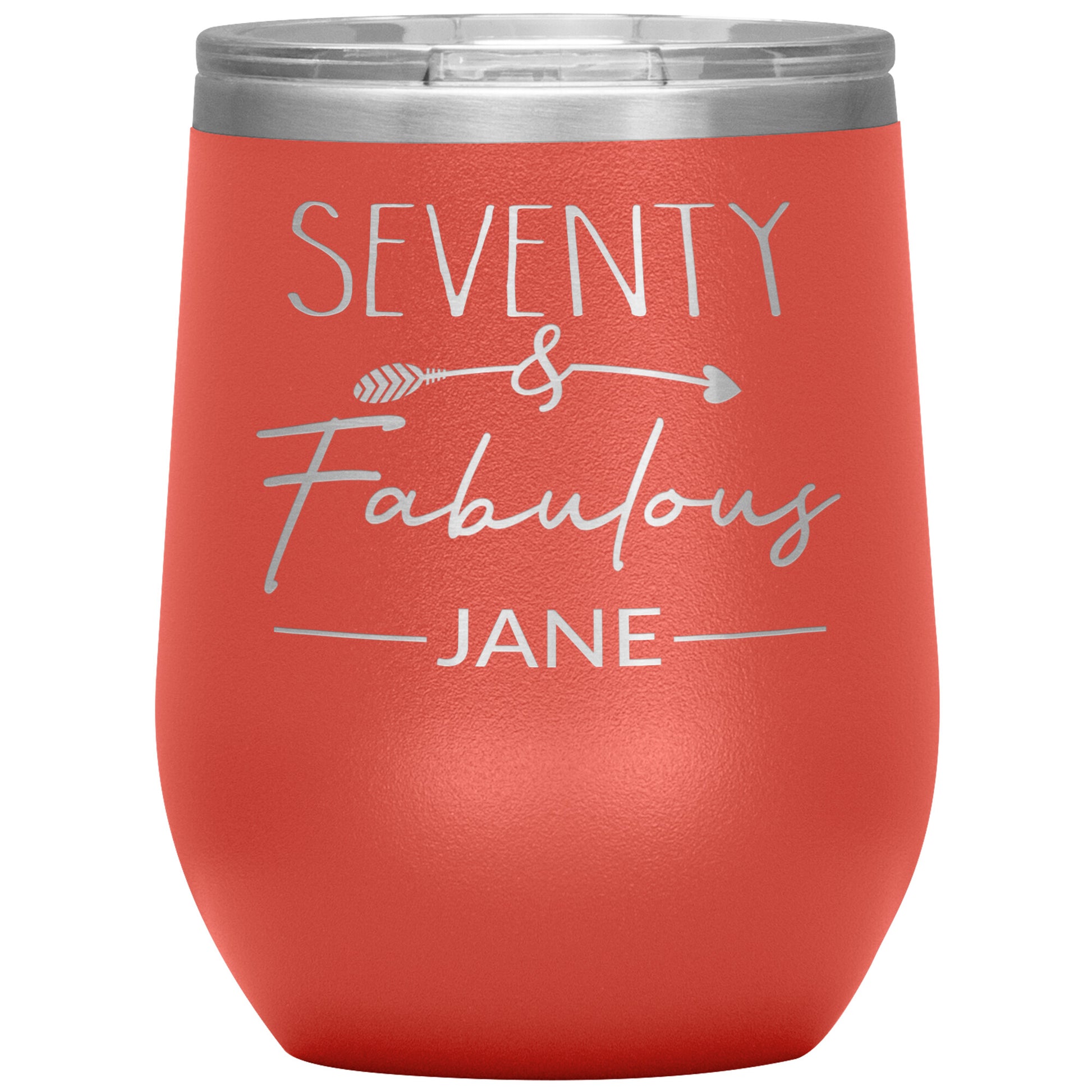 Seventy and Fabulous Name Tumbler