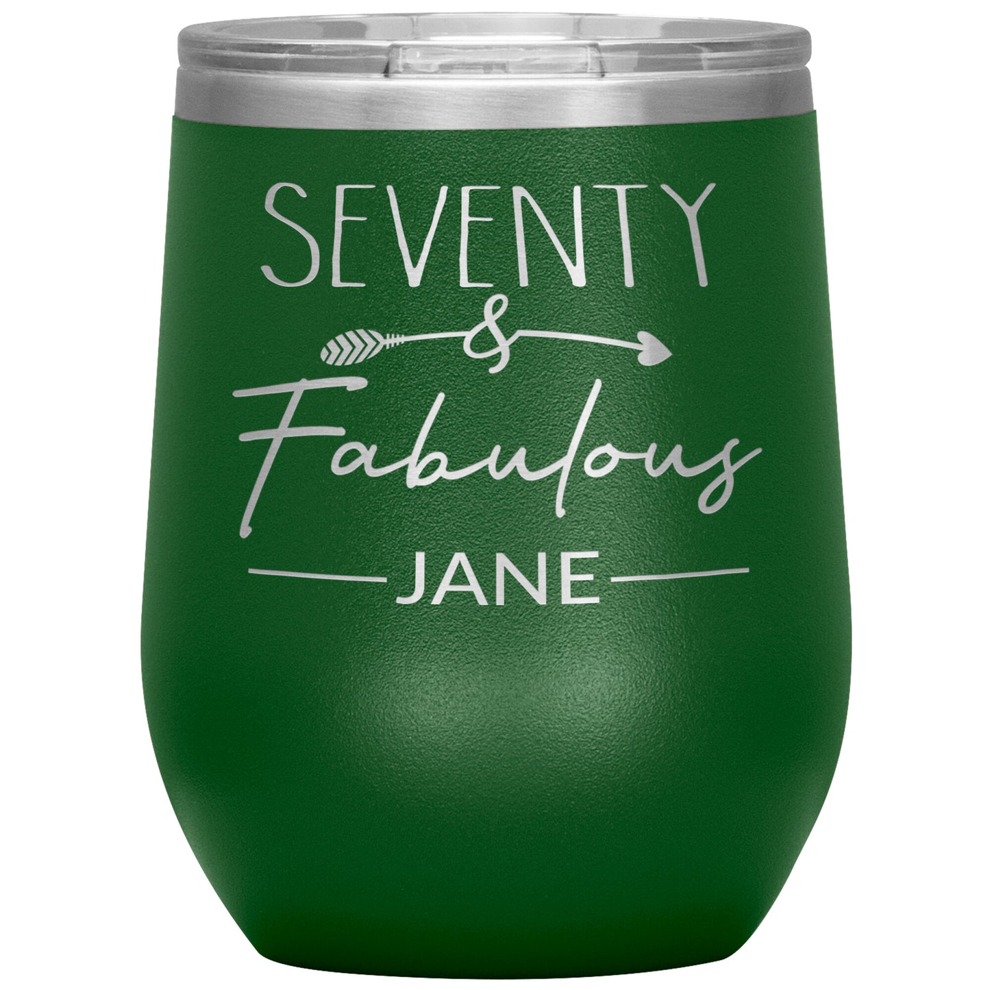 Seventy and Fabulous Name Tumbler