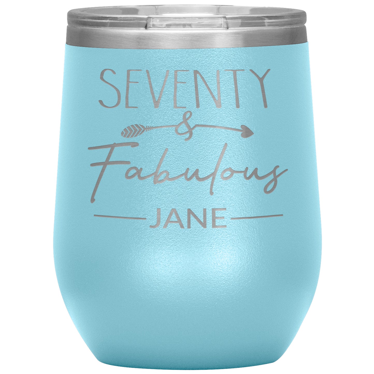 Seventy and Fabulous Name Tumbler