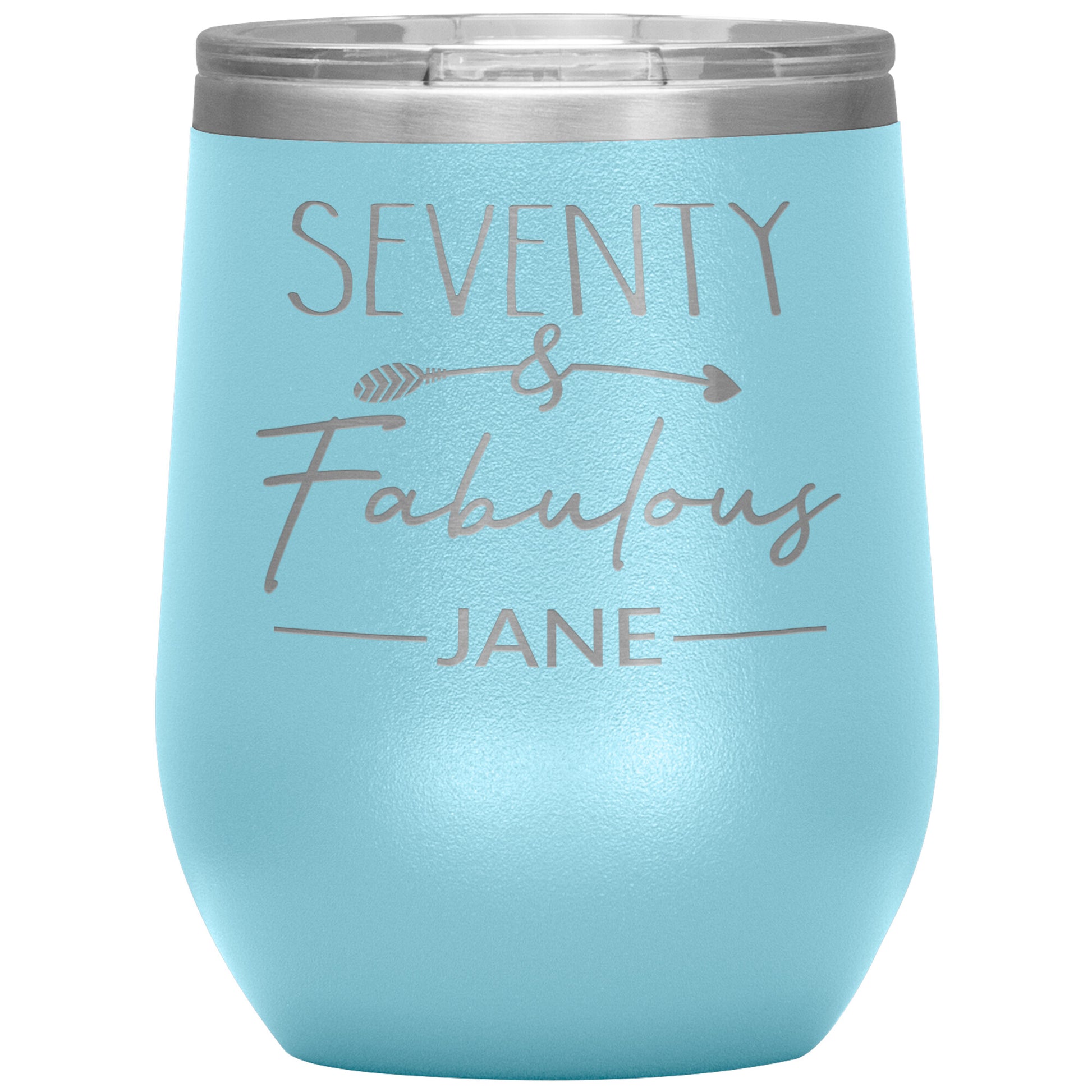 Seventy and Fabulous Name Tumbler
