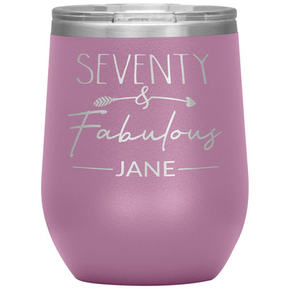 Seventy and Fabulous Name Tumbler
