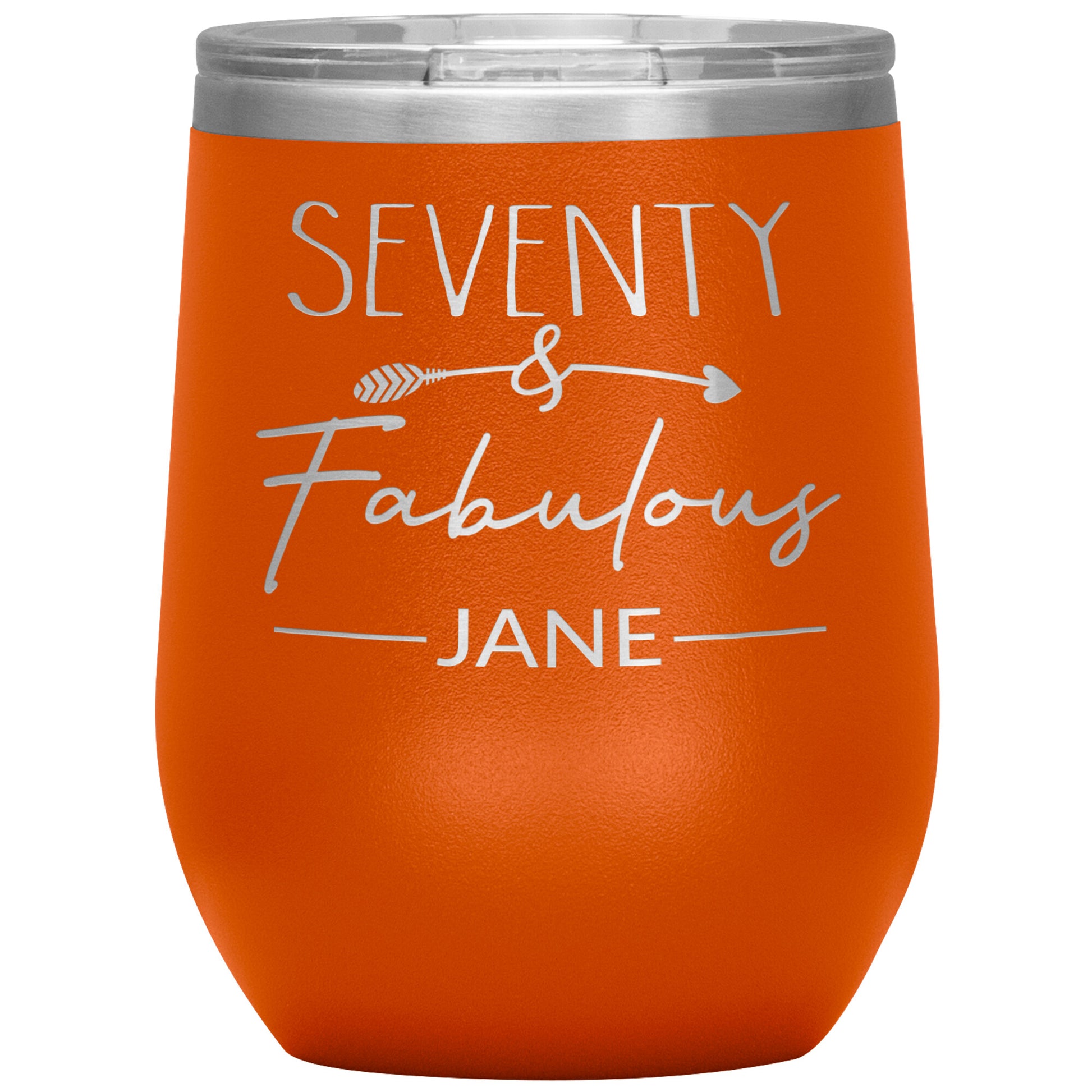 Seventy and Fabulous Name Tumbler