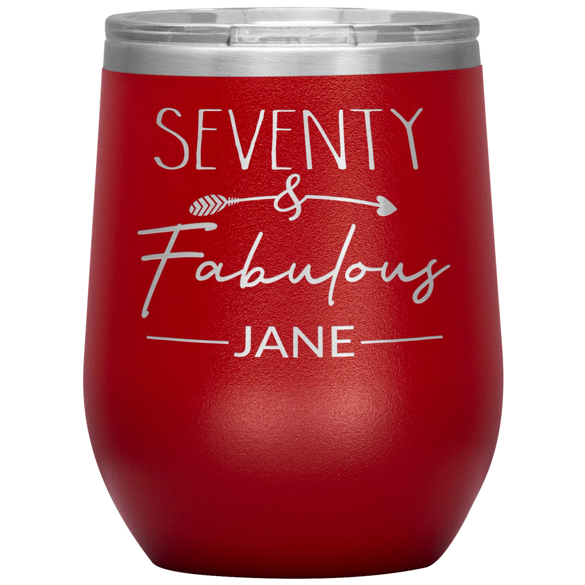 Seventy and Fabulous Name Tumbler