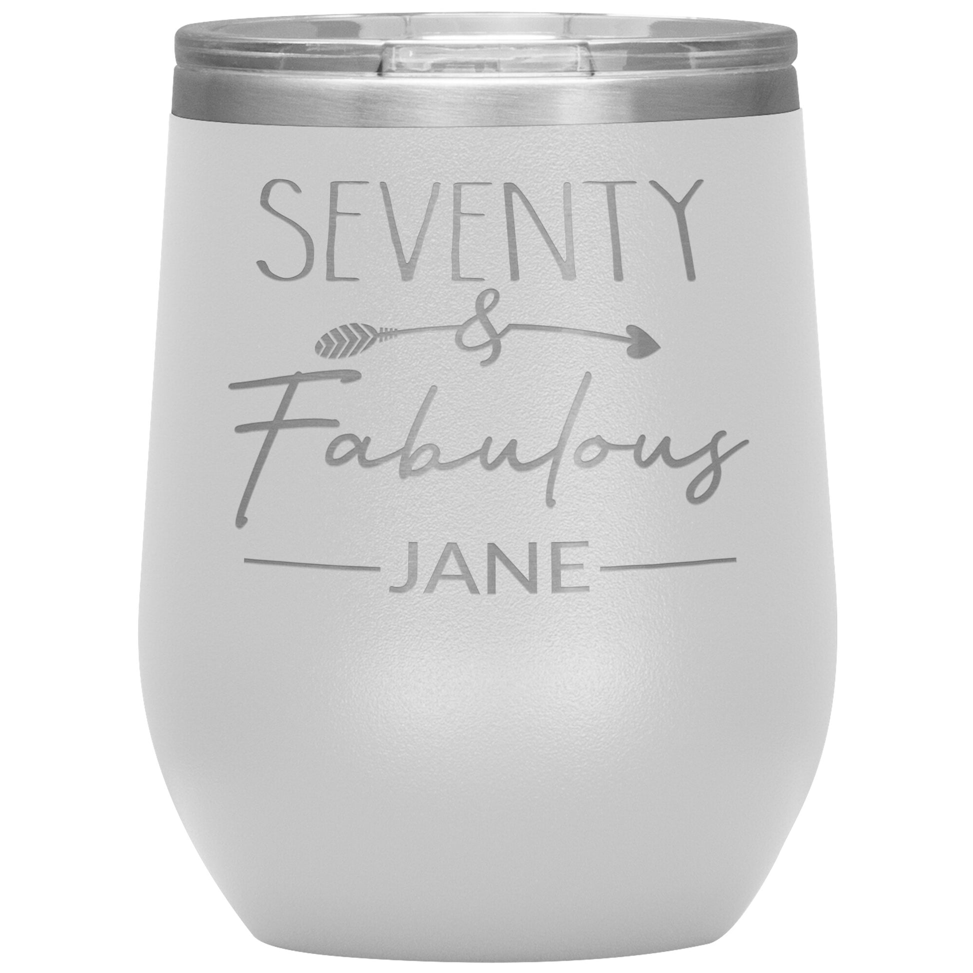 Seventy and Fabulous Name Tumbler