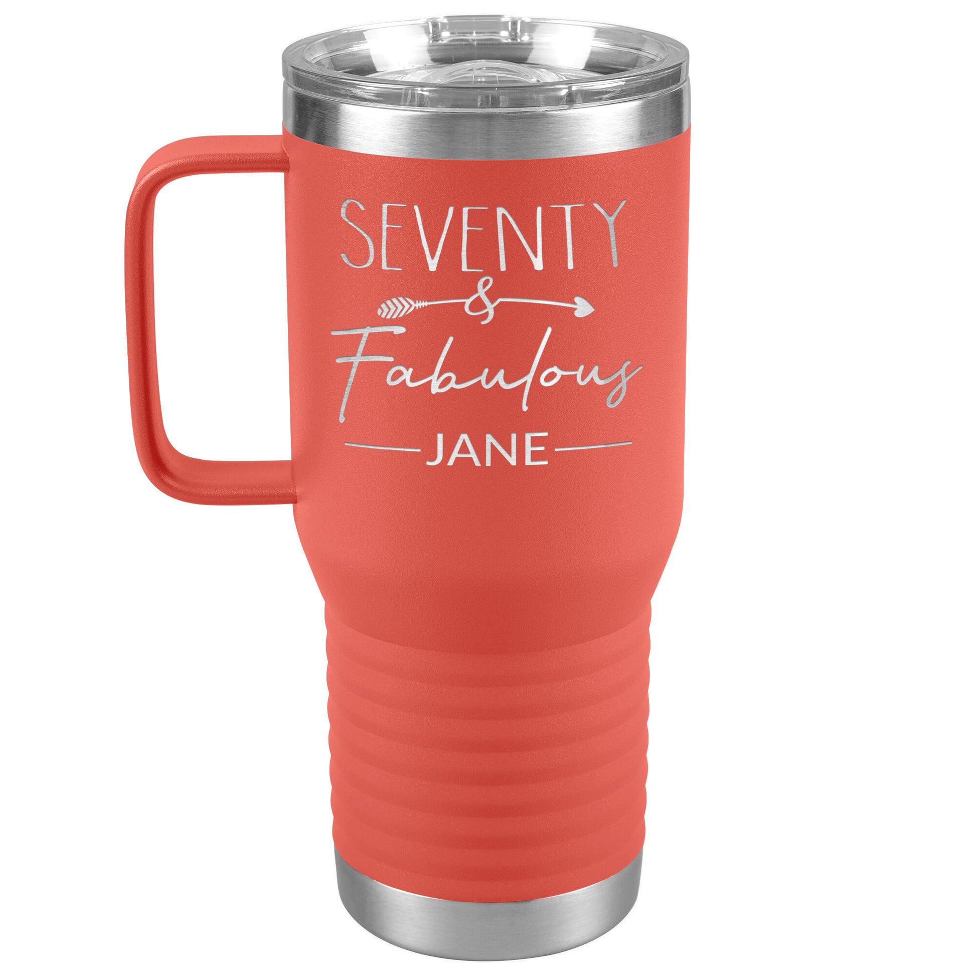 Seventy and Fabulous Name Tumbler