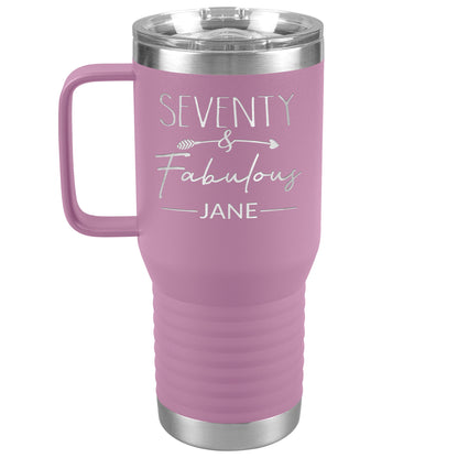 Seventy and Fabulous Name Tumbler