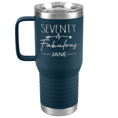 Seventy and Fabulous Name Tumbler