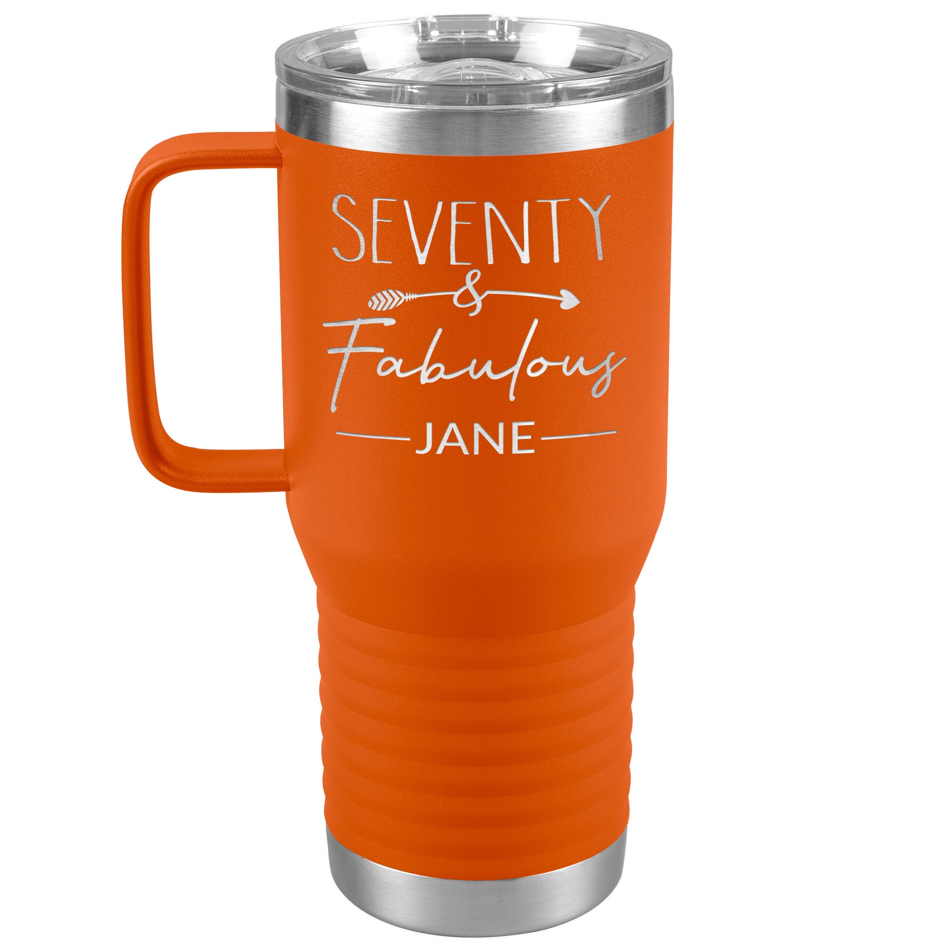 Seventy and Fabulous Name Tumbler