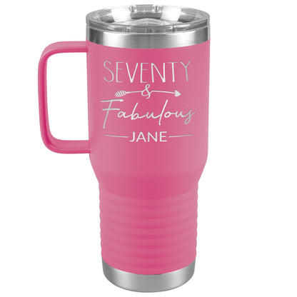 Seventy and Fabulous Name Tumbler