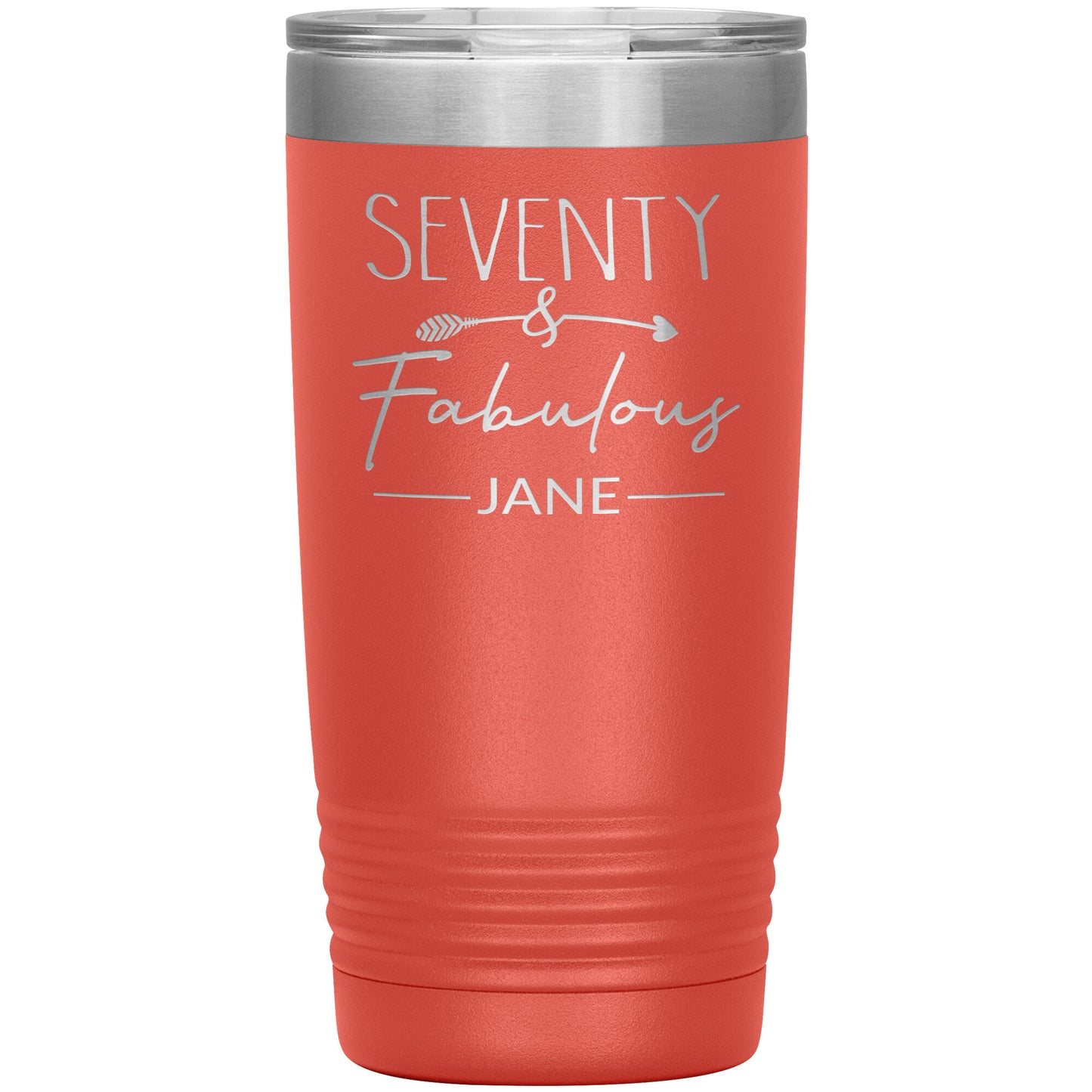 Seventy and Fabulous Name Tumbler