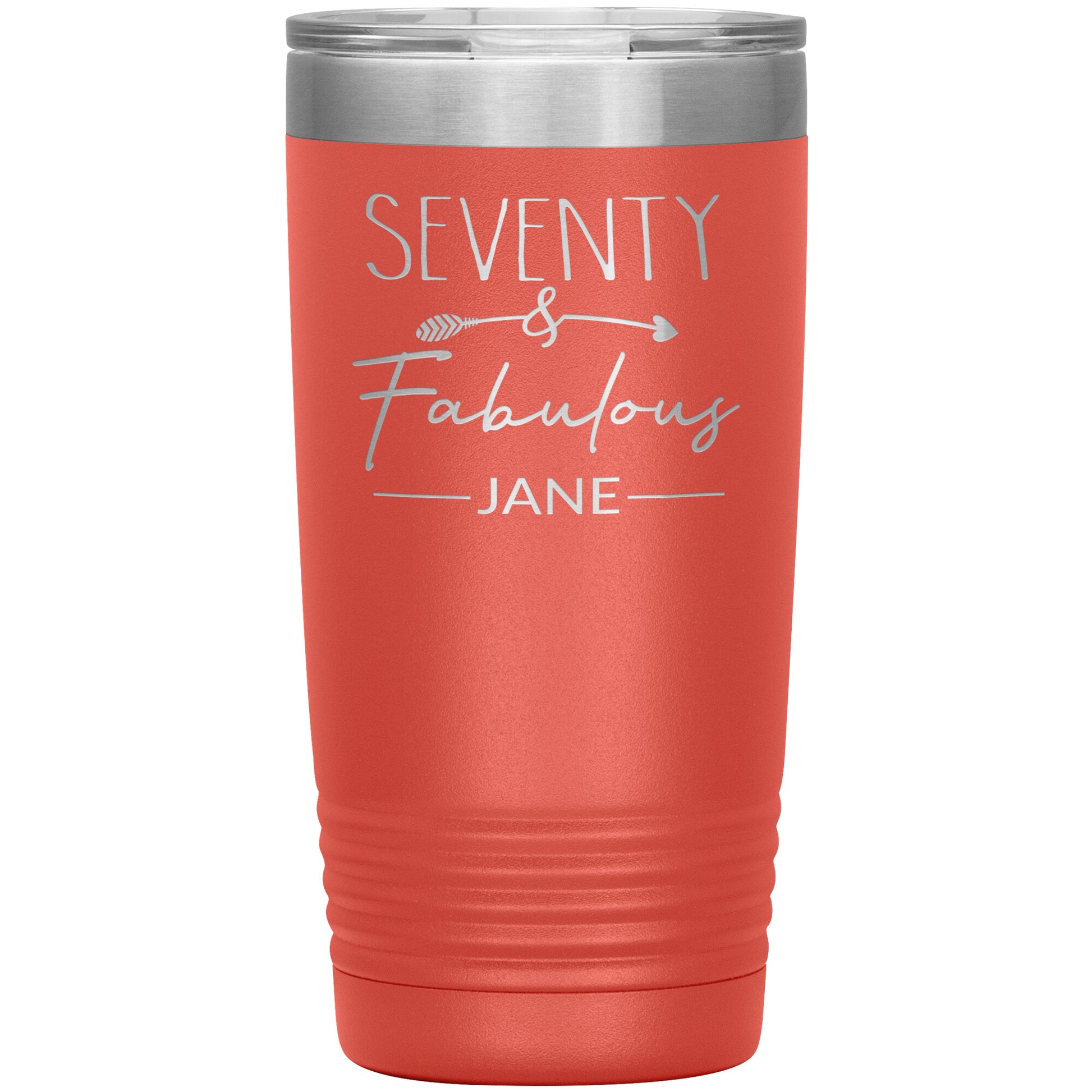 Seventy and Fabulous Name Tumbler