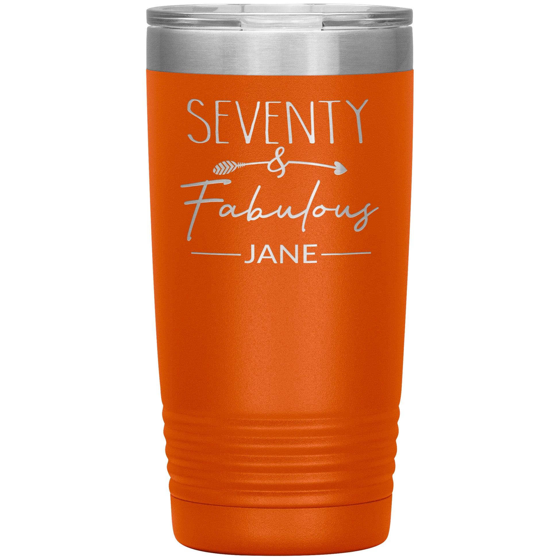 Seventy and Fabulous Name Tumbler