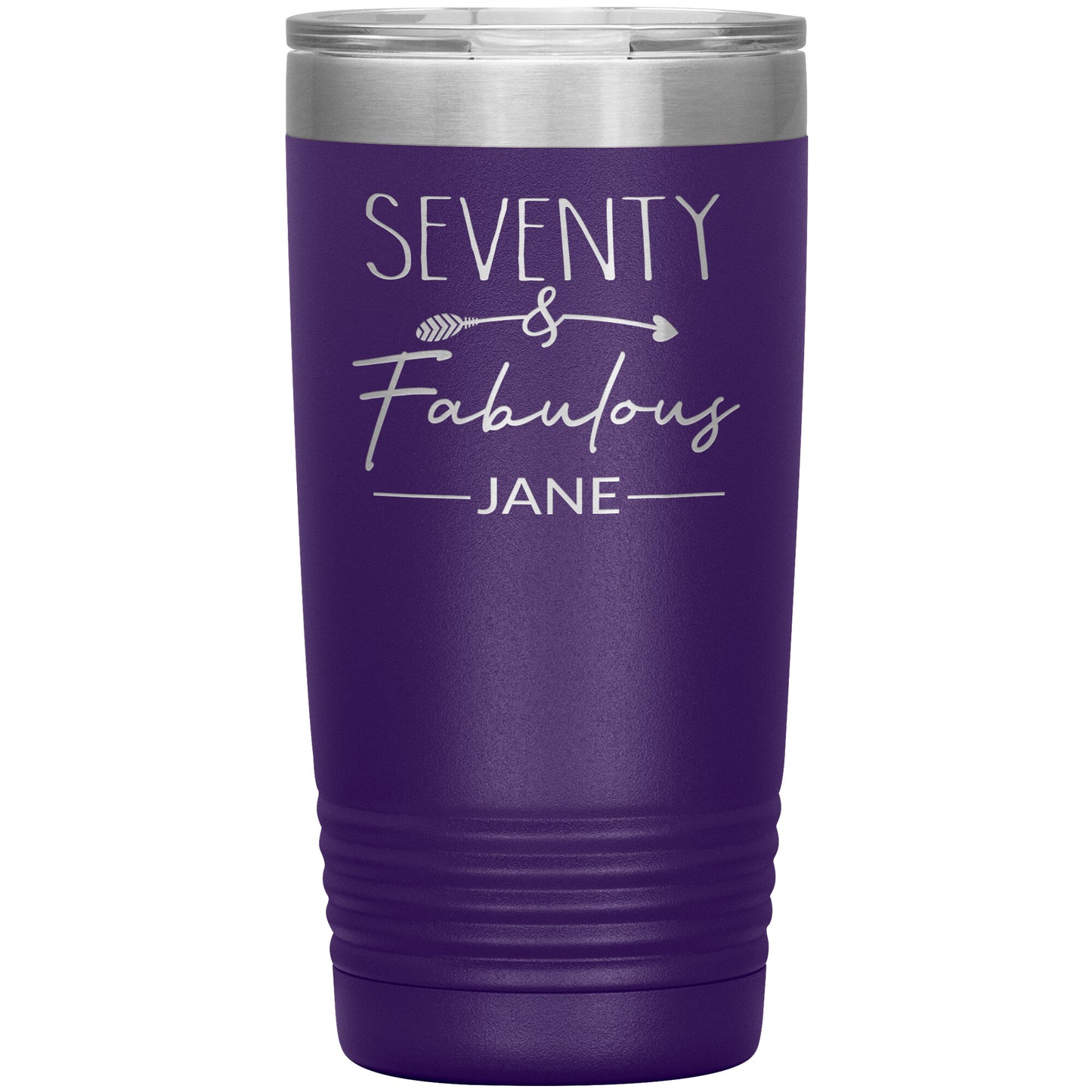 Seventy and Fabulous Name Tumbler