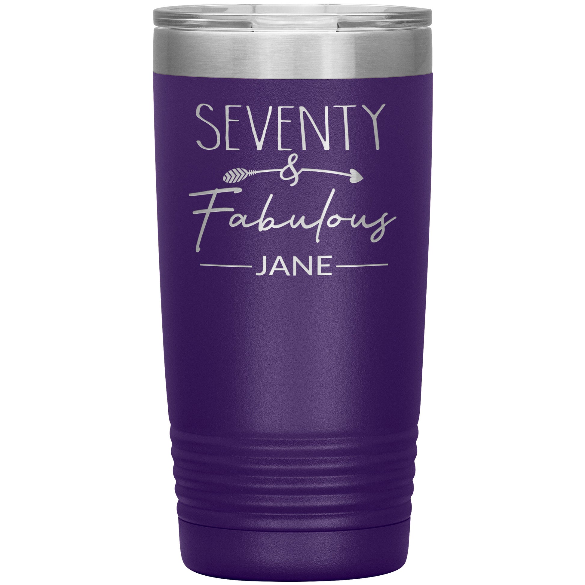 Seventy and Fabulous Name Tumbler