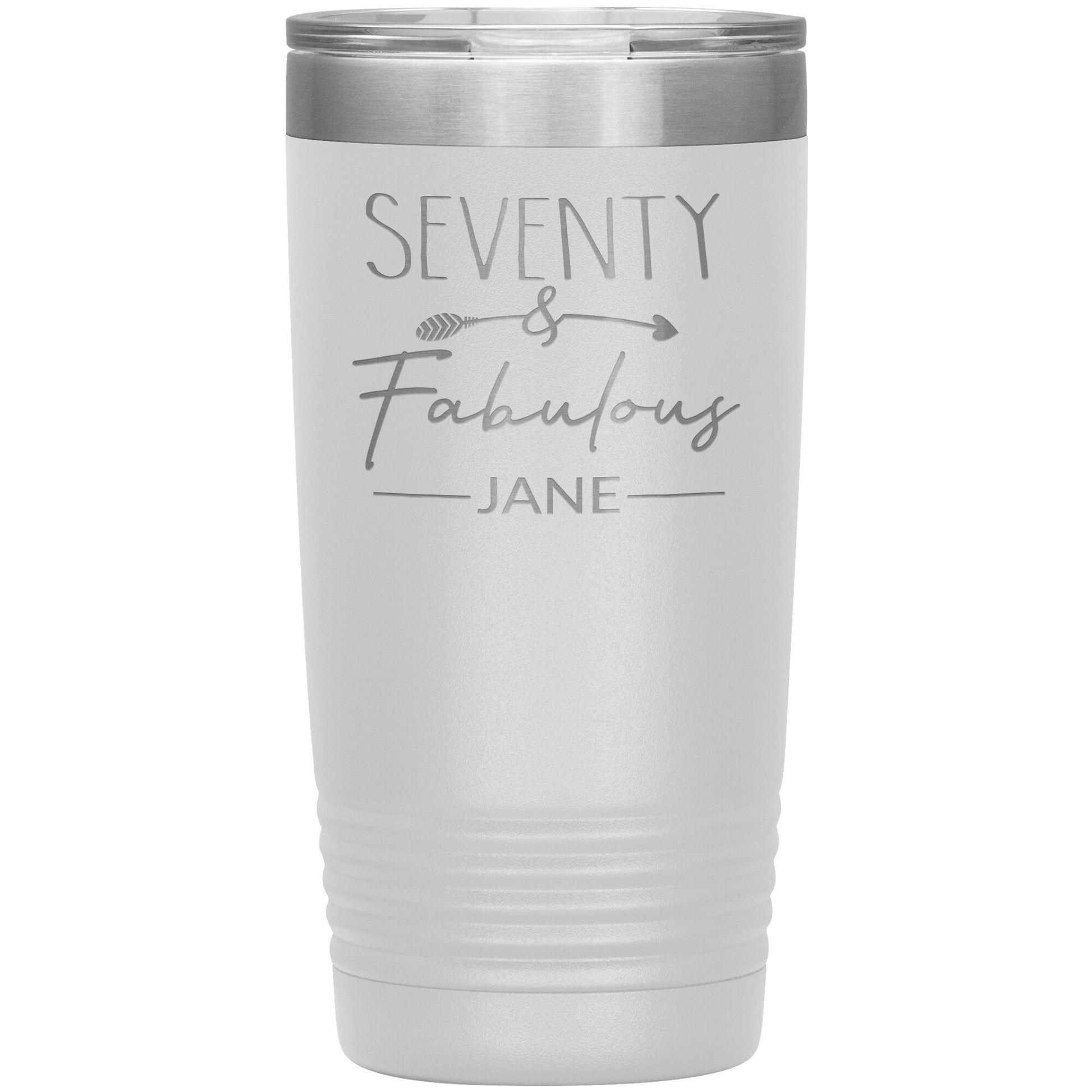 Seventy and Fabulous Name Tumbler