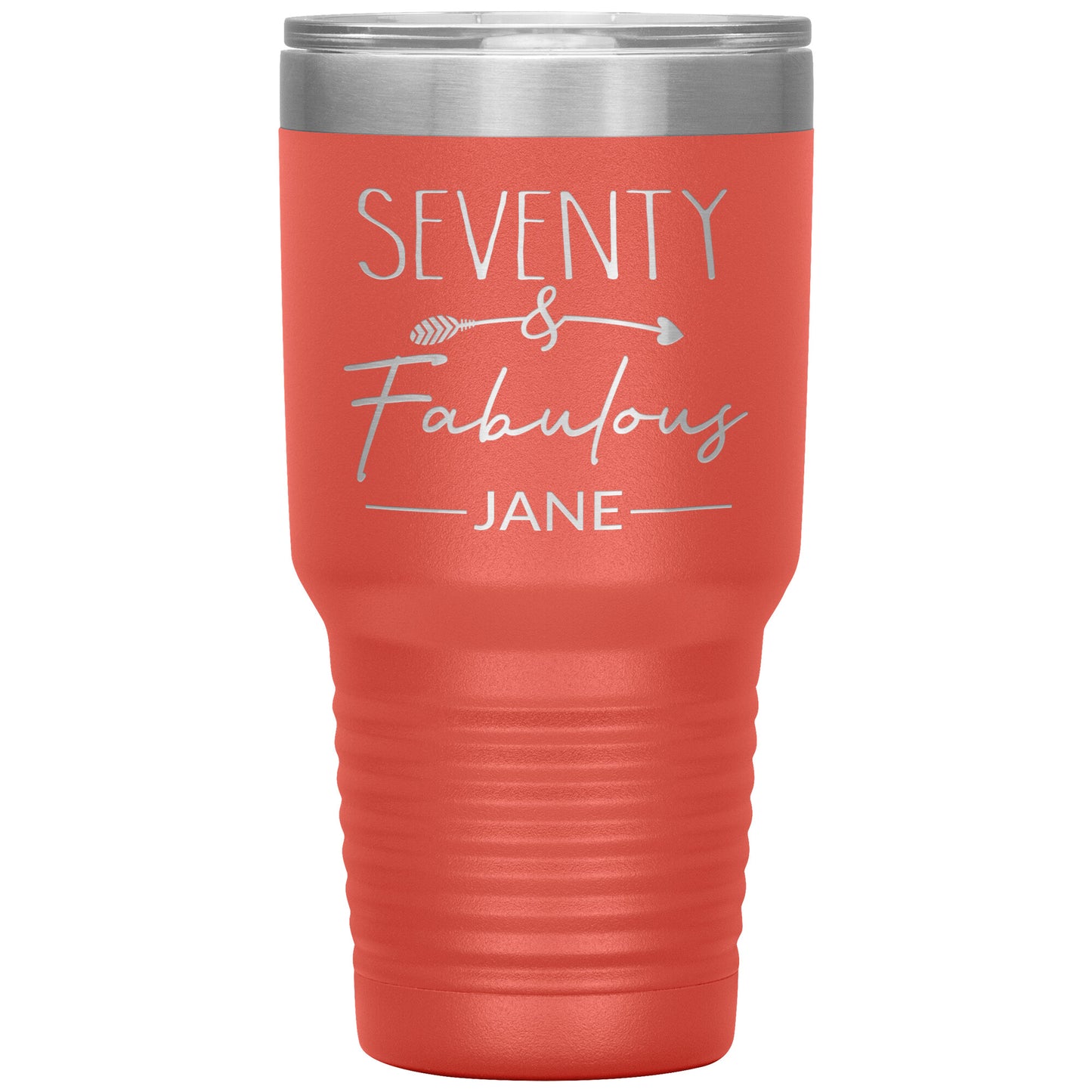 Seventy and Fabulous Name Tumbler
