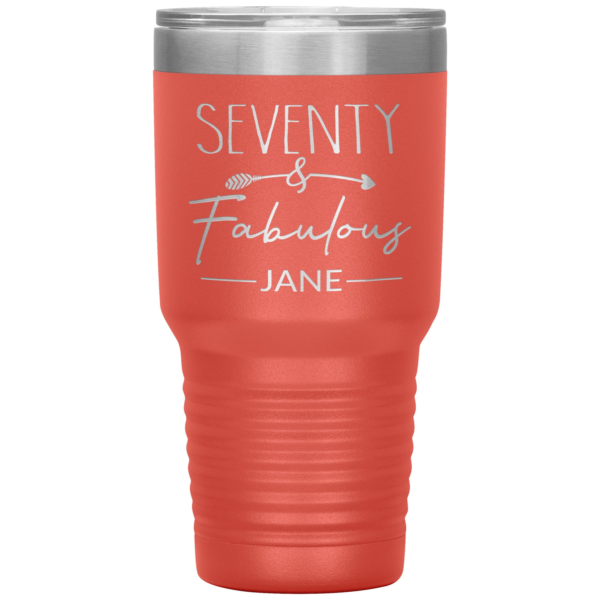 Seventy and Fabulous Name Tumbler