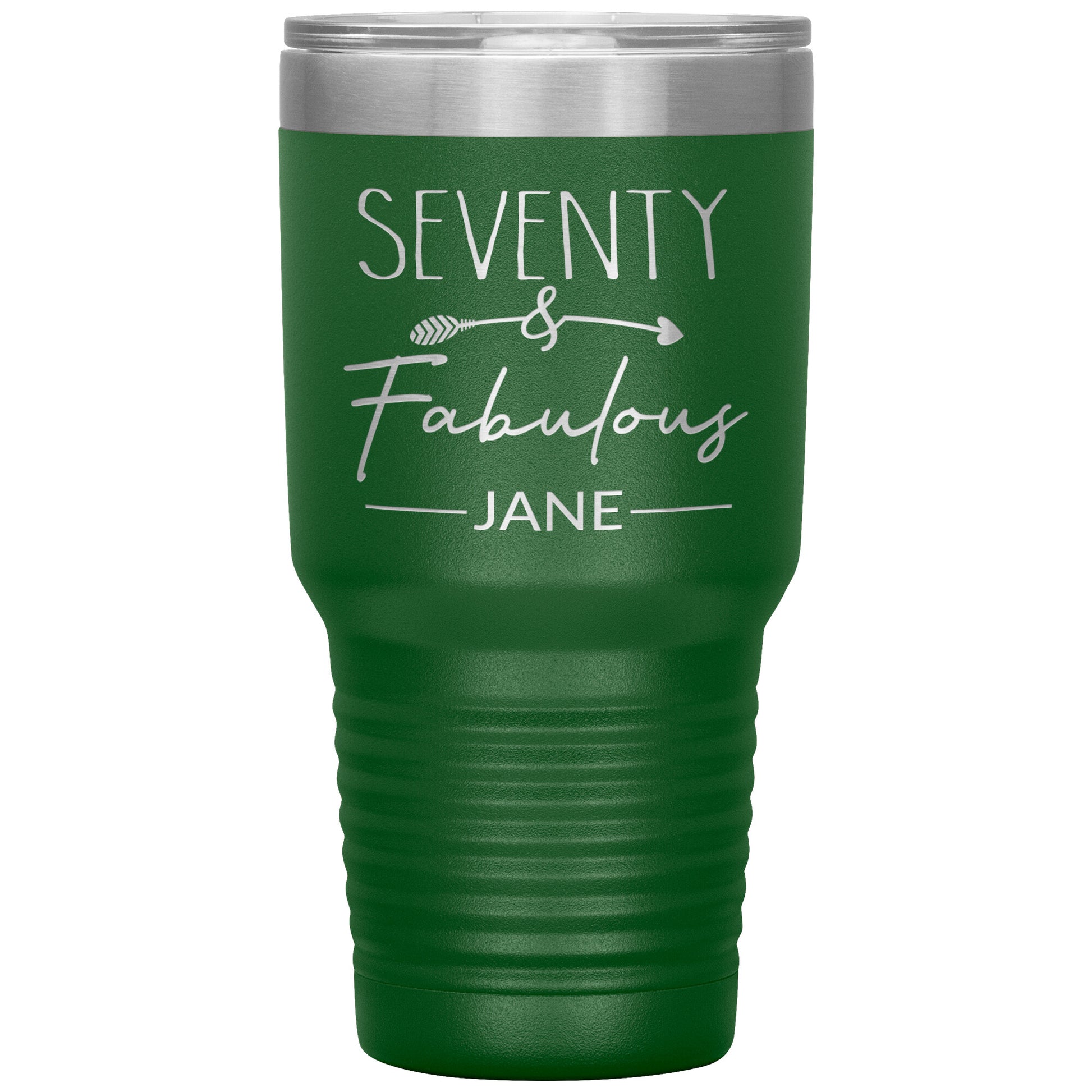 Seventy and Fabulous Name Tumbler