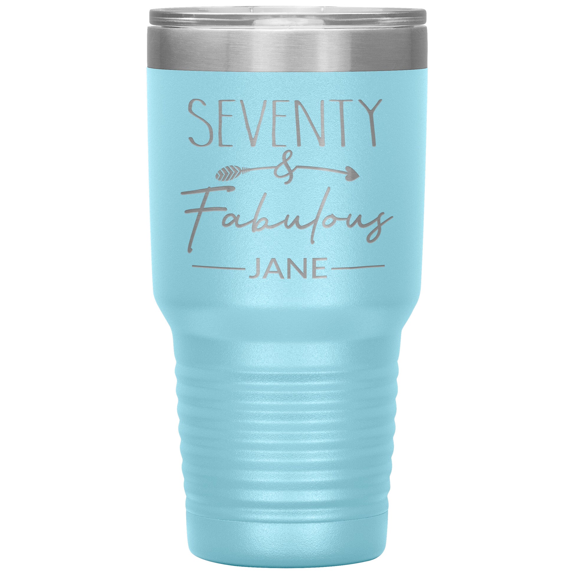 Seventy and Fabulous Name Tumbler
