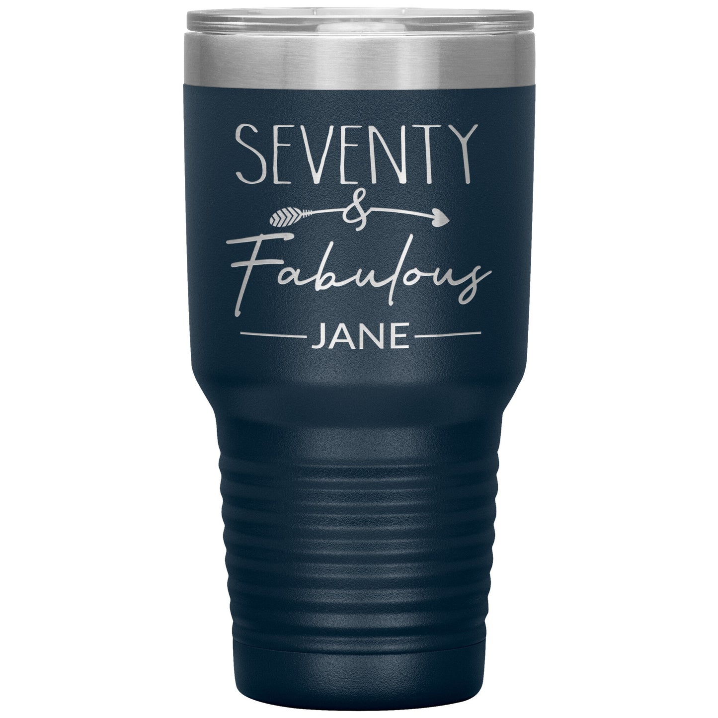 Seventy and Fabulous Name Tumbler
