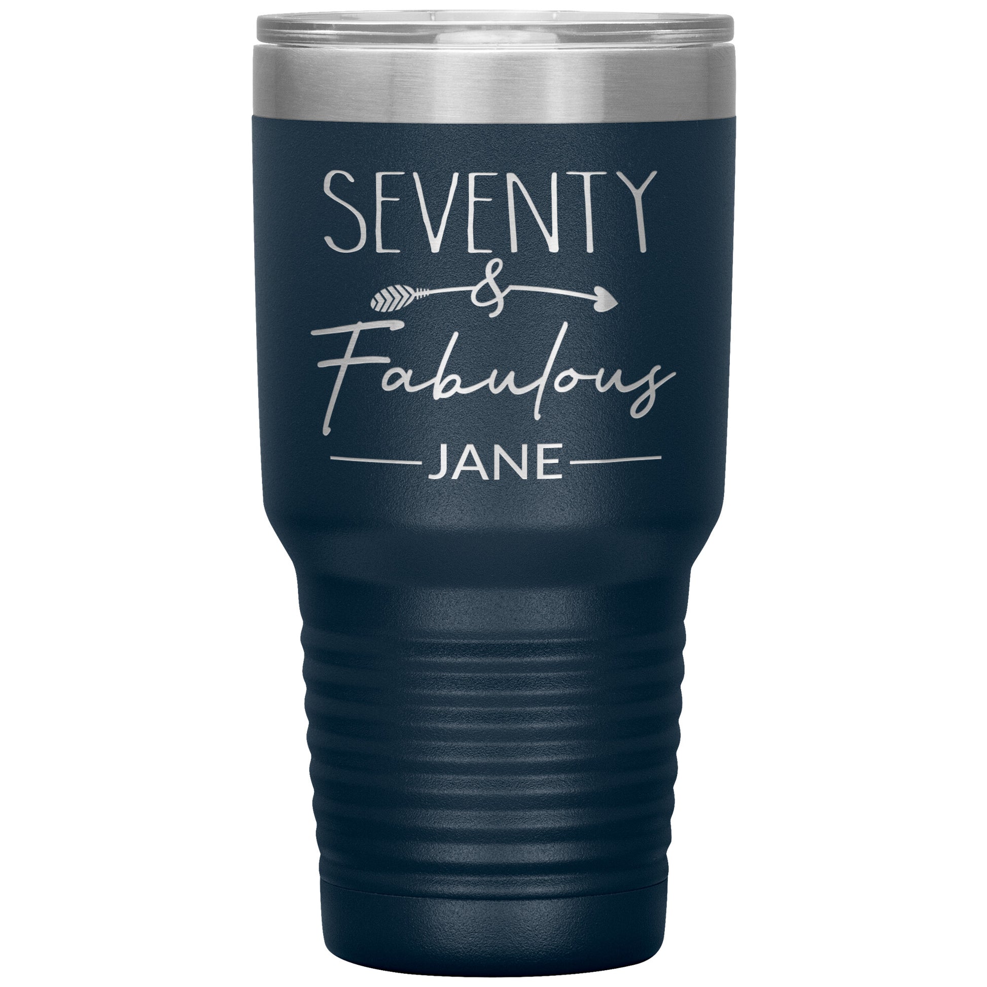 Seventy and Fabulous Name Tumbler