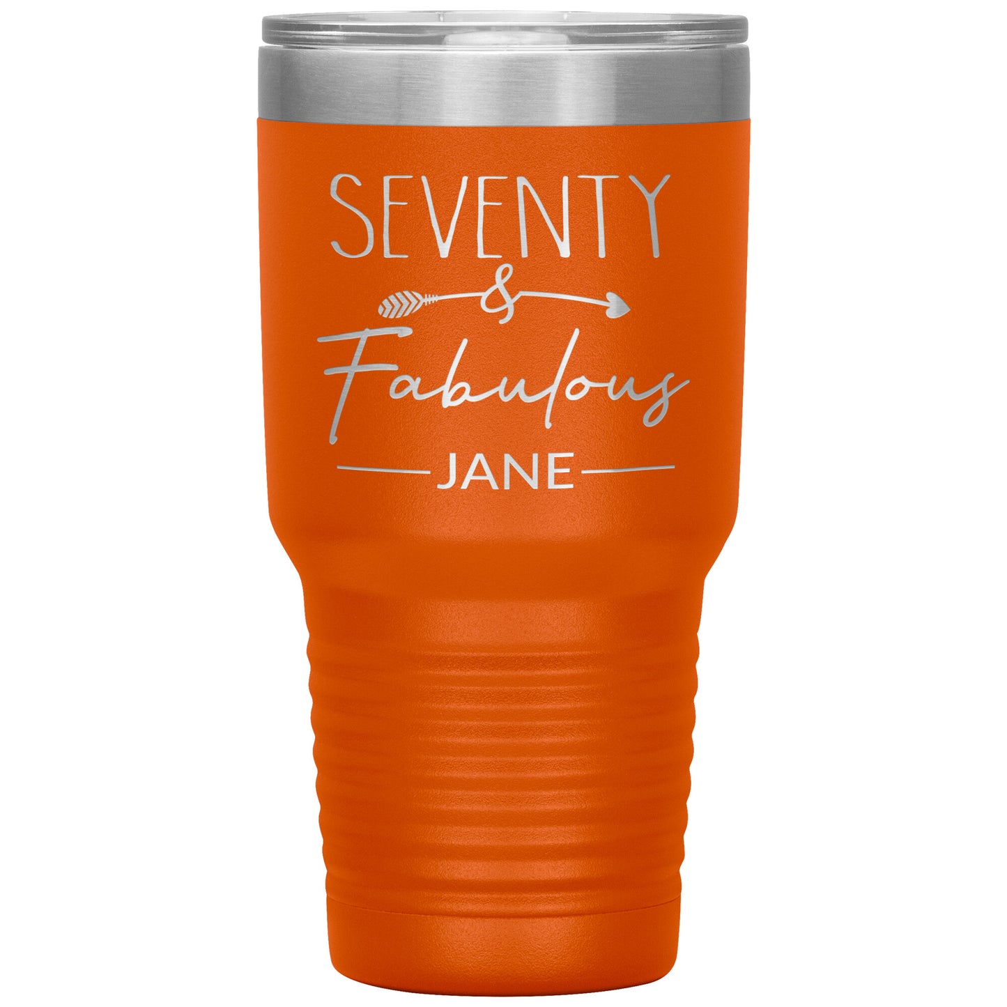 Seventy and Fabulous Name Tumbler