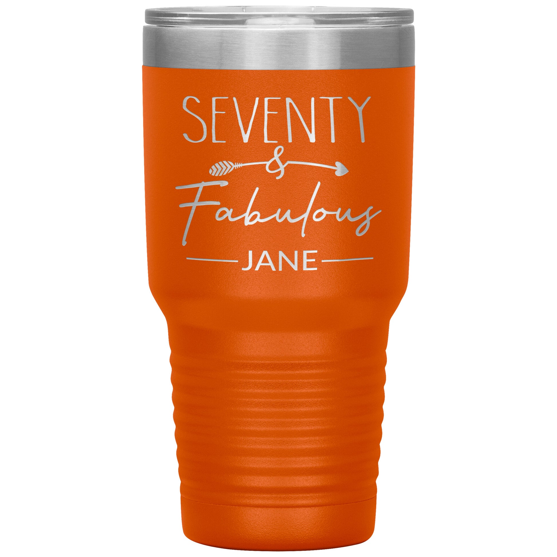 Seventy and Fabulous Name Tumbler