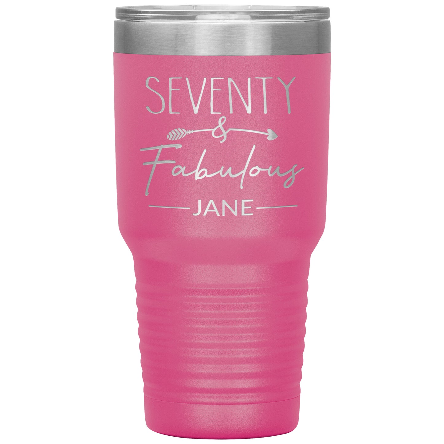 Seventy and Fabulous Name Tumbler