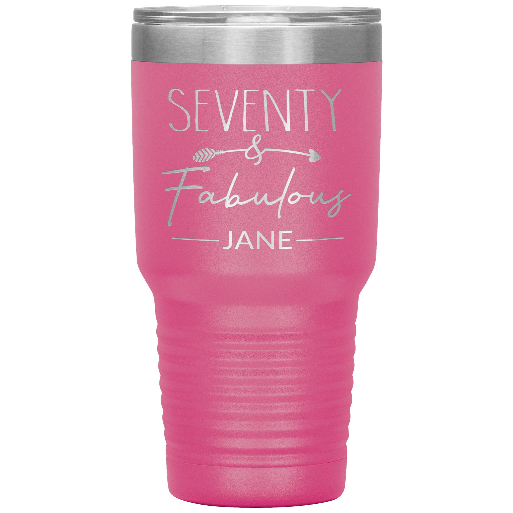 Seventy and Fabulous Name Tumbler