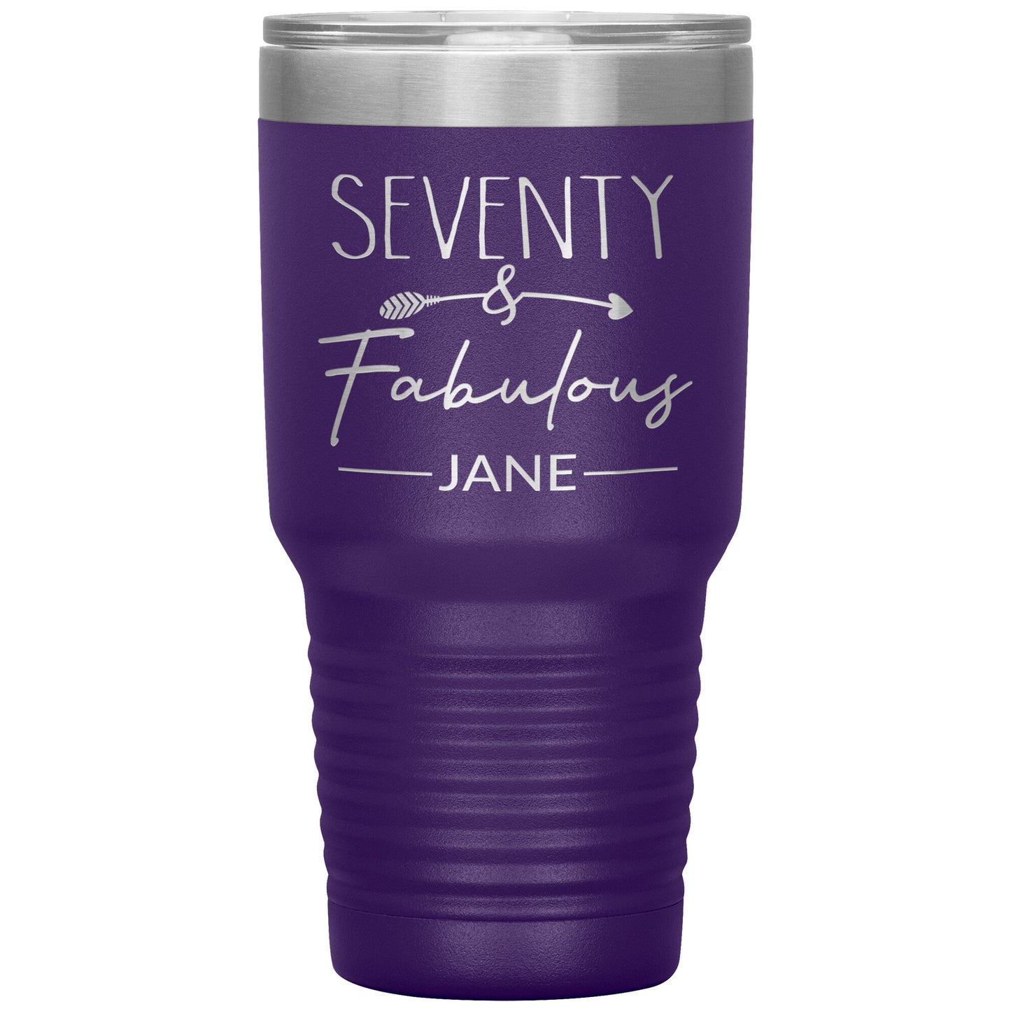 Seventy and Fabulous Name Tumbler