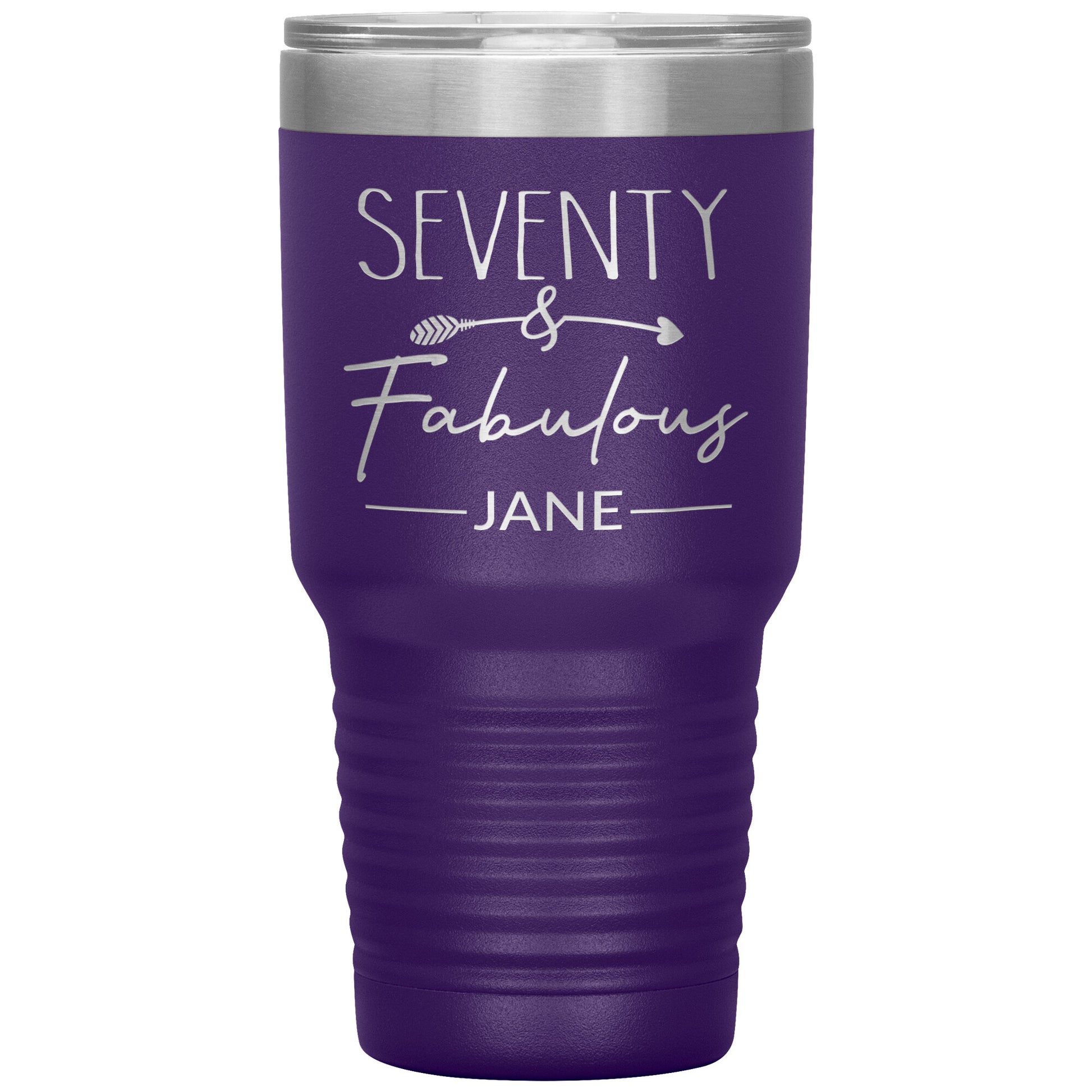 Seventy and Fabulous Name Tumbler