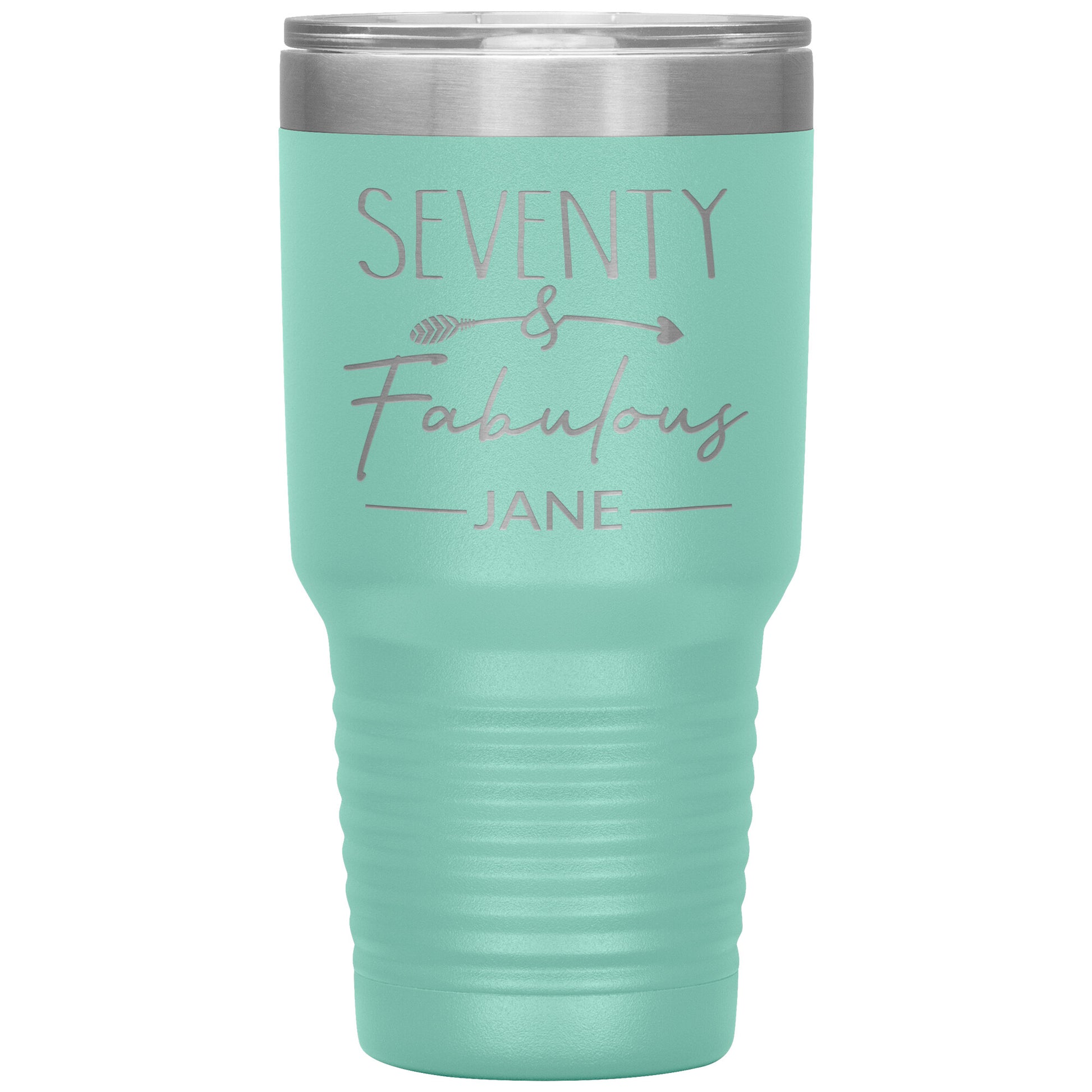 Seventy and Fabulous Name Tumbler