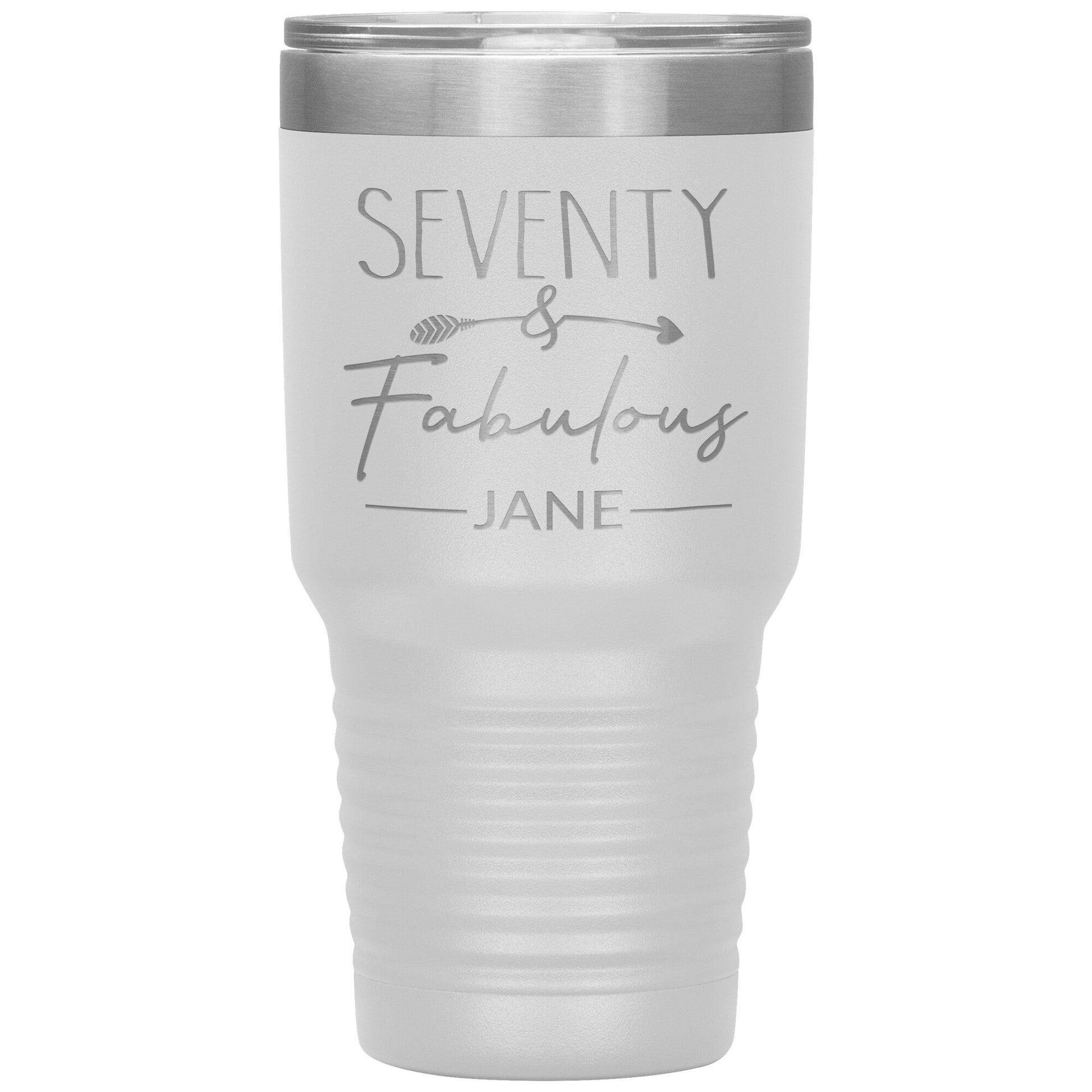 Seventy and Fabulous Name Tumbler