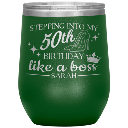 Stepping Into My 50th Birthday Like a Boss Tumbler