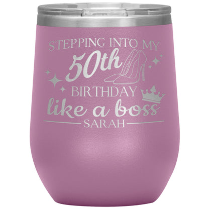 Stepping Into My 50th Birthday Like a Boss Tumbler